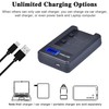 Batmax 2 Packs Battery + LCD Charger for Sony NP-FV30,NP-FV40,NP-FV50