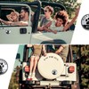 EDINGM 2 PCS Dogs Badge Rated 4x4 Metal Car Emblems,