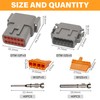 Deutsch DTM Grey 12 Pin Connectors 5 Sets, Waterproof Electrical