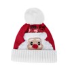 Qchomee 2Pcs Kids Christmas Santa Hat Scarf Set Knit Beanie
