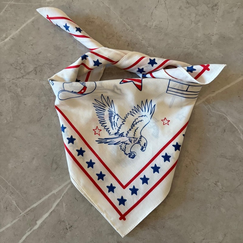 The Peacock Crew Patriotic USA Bandana in Premium Cotton for