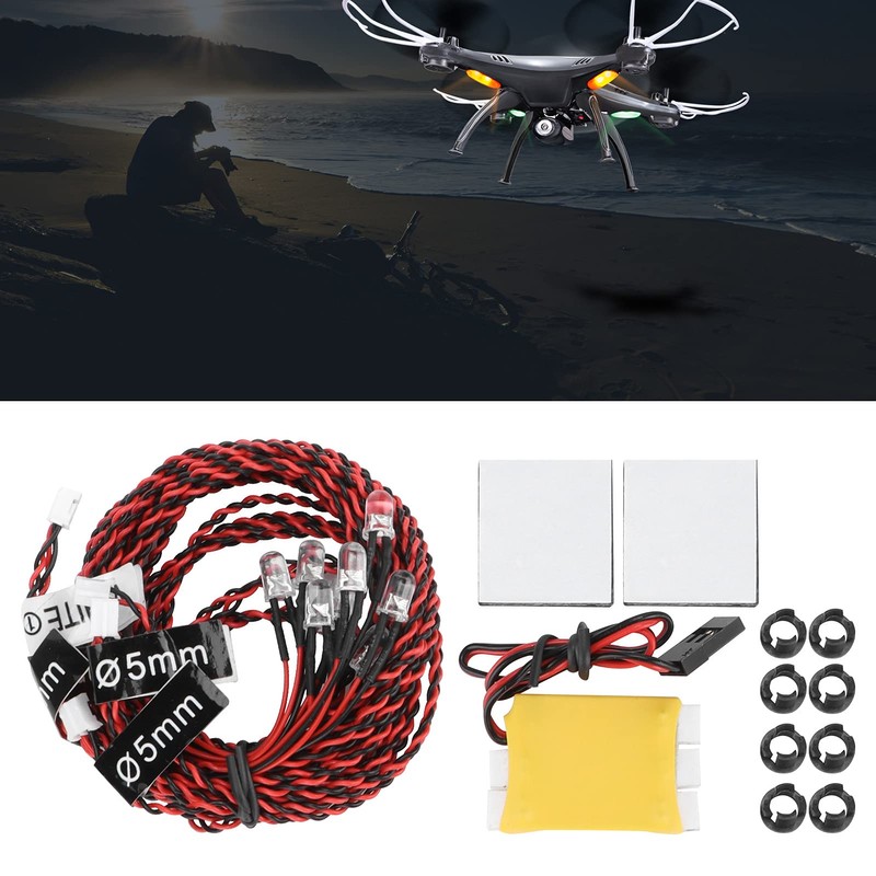 01 02 015 LED Light Kit, RC Airplane Flash RC