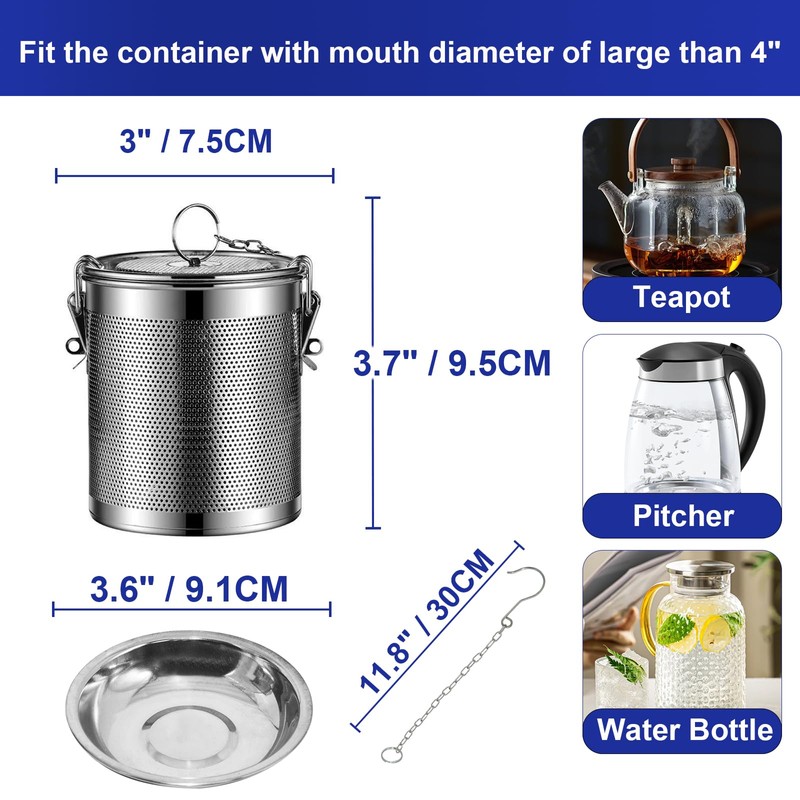 Caylielam Large Tea Infuser for Loose Leaf Tea with Drip