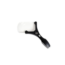 Handheld Magnifier: 2.5-5x Magnification - Reading Magnifier with Light for Seniors, Jewelers and Children. Non-slip with LED, Ideal for Poor Visibility for Cards, Repairs, Jewellery, Coins or Stamps
