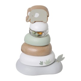 VERTBAUDET Baby Wooden Stacking Tower, Panda Friends, FSC® Multi-Coloured One Size