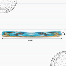 Eleet Wooden Incense Holder Burner Holder, Modern Incense Ash Catcher or Incense Stick Holder for Home Décor, 10-inch Long for Home Décor, Mango Wood (Sky Marble Blue)
