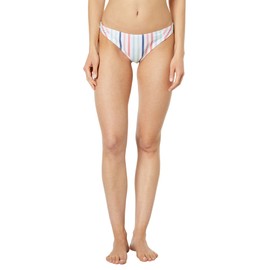 Southern Tide Patio Party Stripe Bikini Bottoms, Rouge Red, Large