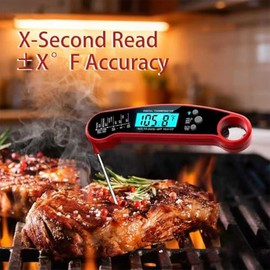 X&E Termómetro digital para carne, termómetro de alimentos de lectura instantánea para cocinar y asar a la parrilla, cocina profesional para hombres, 