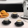 homEdge Premium Espresso Shot Cups and Saucers Set with Espresso