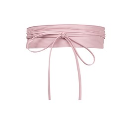 Earnda Women Fashion Obi Belt Faux Leather Wide Wrap Waist Cinch Belt for Dress Pink Medium