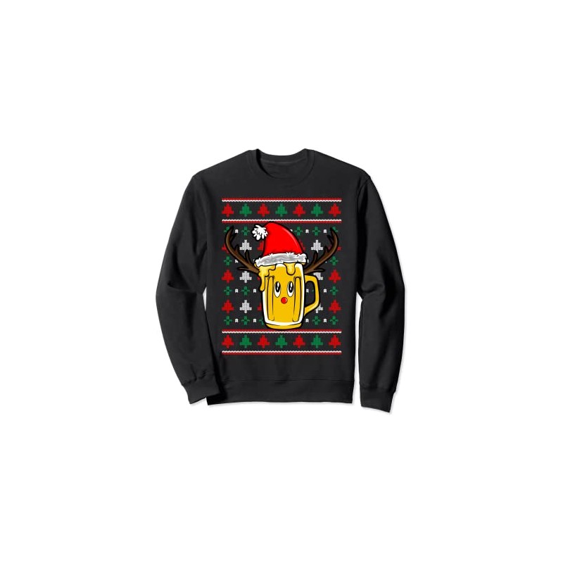 Reindeer Funny Reindeer Beer Christmas Xmas Sweatshirt
