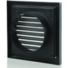 100mm (4 inch) Dia Black Plastic External Fixed Blade Vent