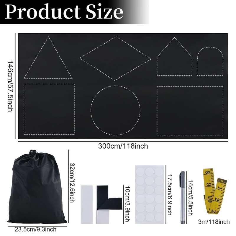 Blackout Fabric Sets, 300 x 145 cm Blackout Roller Blind,