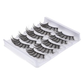 Healeved 1 Box Fake Eyelashes Thick Fake Eyelash Handmade Stickers Fluffy Fake Lash Fake Lash Extensions Faux Wispy Eyelashes False Lash Extension Black Out Stickers Stickers Fiber