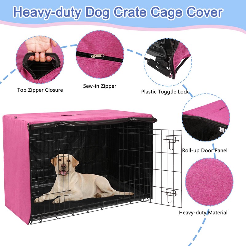 Deblue Heavy-Duty Dog Crate Cover, Privacy Pet Kennel Cover Universal