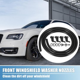 A ABSOPRO Windshield Washer Nozzles No.68260029AA Front Windshield Spray Nozzles Wiper Spray Washer Jet and Fluid Hose for Chrysler 300 2011-2018 (Set of 4)