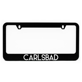License Plate Frame, Carlsbad Black Plate Holder, Tag Cover, Car Frame, Auto Accessories, Cool Decoration, for USA & Canada License Plate
