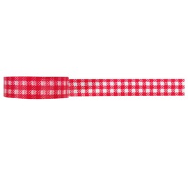 Wrapables Plaid Pattern Japanese Washi Masking Tape - Red Plaid