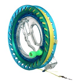 QckZee Kite Winder for Adults and Children, 300 m High Strength, 18 cm Diameter, Kite Line with Connector, Safety Lock, Large Handle, Kite Line Winder