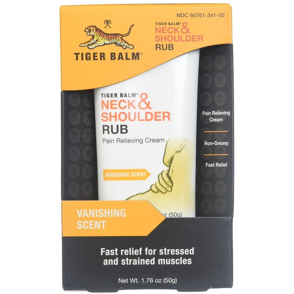 Tiger Balm Neck & Shoulder Rub Vanishing Scent 1.76 oz (Pack of 4)