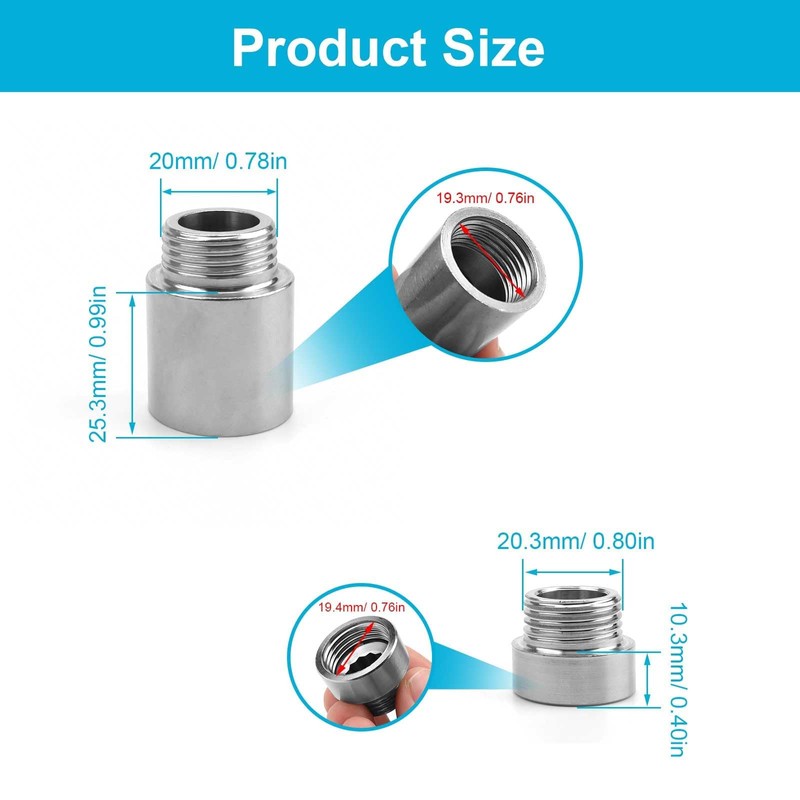 0XBIT Tap Extension 1/2 Inch 4-Piece Extension for Threaded Connection