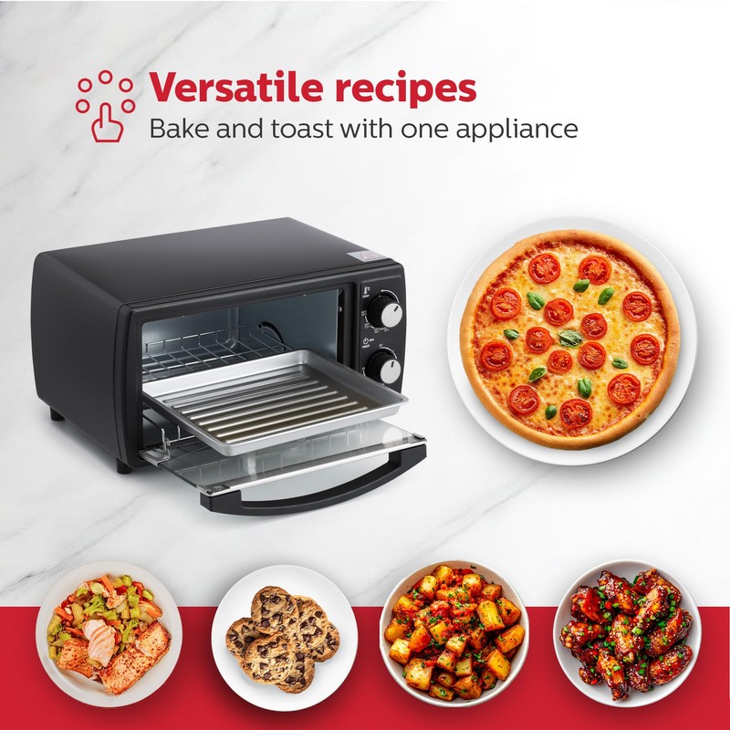 Holstein Housewares 4 Slice Countertop Toaster Oven with 60 Minute