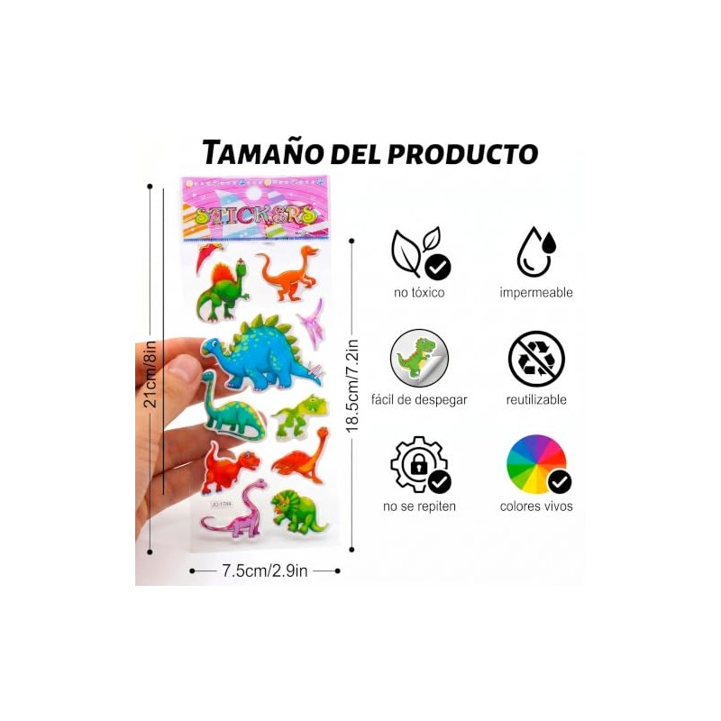 35 Hojas Pegatinas para Niños, Calcamonias para niños y niñas