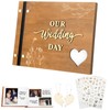 Rustic Wooden Wedding Guest Book Memory Book for Wedding Wooden