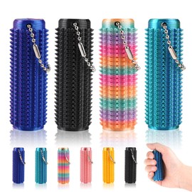 Little Ouchies Pain Fidget , Pain Stim Fidget Toy for Adults, Hard Spiky Fidget Massage Keychain for Stress Reduction and Focus,Novelty Easter Gifts for Friends (4 Pack)