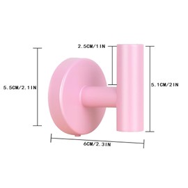 QNIIAED 2 Pcs Bathroom Towel Hook,Screw in Metal Coat Robe Hook SUS 304 Stainless Steel Heavy Duty Wall Door Hanger for Bathroom Kitchen Garage Home Hotel Office(Pink)