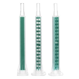 QWORK Static Mixing Nozzle Tip, 50 Pcs Mixing Epoxy Adhesive Applicator Nozzle,Mixer Plastic Resin Mixing Tip for AB Gun 50ml/1.7oz(1:1/1:2Ratio)