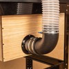 Duct Connector Flange 8"(7.56 Inch) Black Plastic Straight Dryer Vent