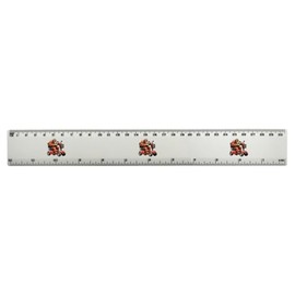 'Orang Utan On Mobility Scooter' 30cm (12 Inch) White Plastic Ruler (RL00087556)