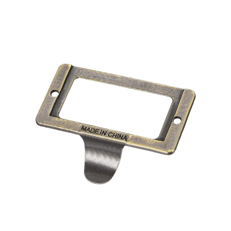 uxcell Label Holder Pull Handles, Vintage Zinc Alloy Label Frame