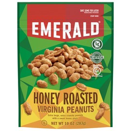 Emerald Virginia Peanuts, Honey Roasted, 10 Ounce (Pack of 6)