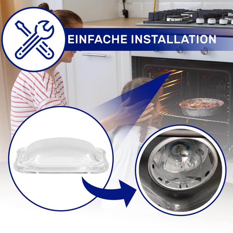 Glass Cover for Oven Bulb with Original Code 00187384 187384