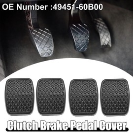QUARKZMAN Set of 4 Non-Slip Clutch Brake Pedal Cover for Suzuki Aerio Black