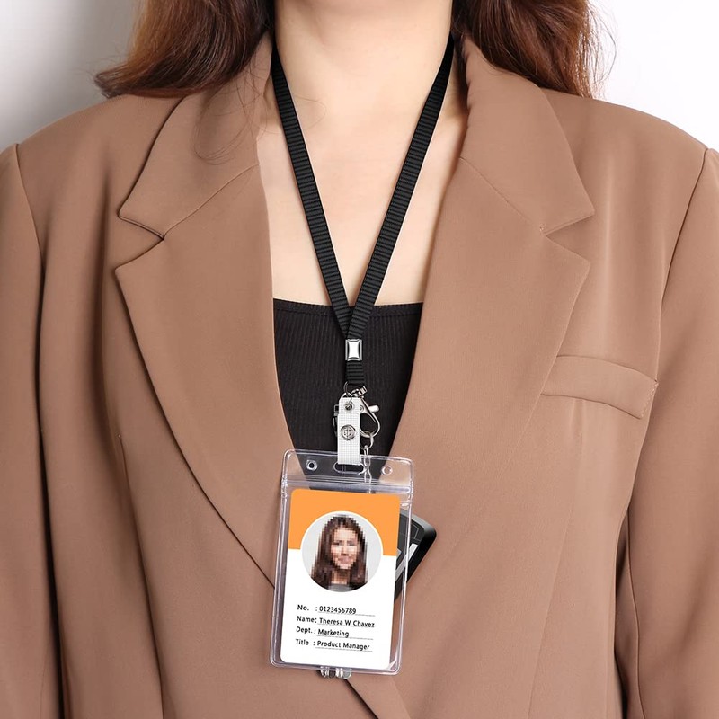 3 Pack Neck Lanyard with ID Badge Holder, Office Strap