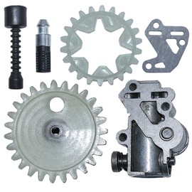 AUMEL Oil Pump Filter Line Hose Gasket Worm Gear Spur Wheel Kit for Stihl 038 MS380 MS381 Chainsaw 1119 640 3200,1119 029 0500