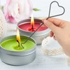 HEMOTON 4pcs Heart Stainless Steel Candle Wick Dippers Candle Hooks