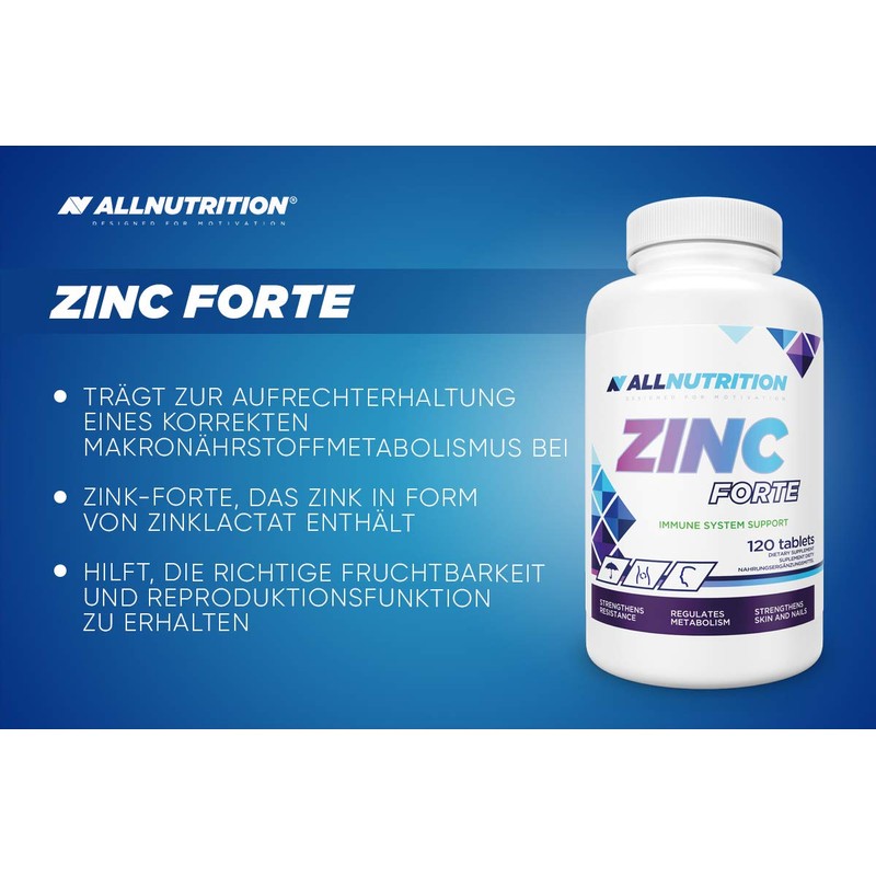 Allnutrition Zinc Forte - 120 Tabs, 200 g