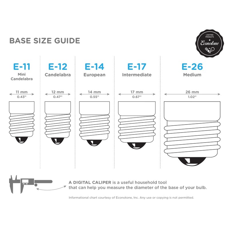 KOR (Pack of 12 CTC Clear Candelabra Base (E12) Straight