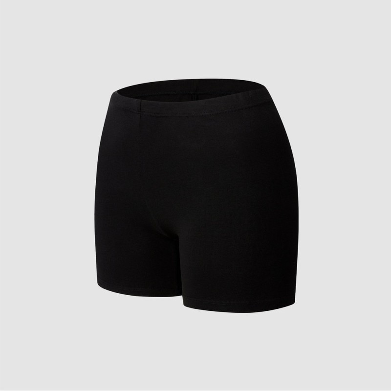 JAJU [JAJU] Women's Cotton Inner Pants 2 Pairs_Black