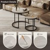 Otterease Nesting Tables Set of 2, Round Coffee Table, Small