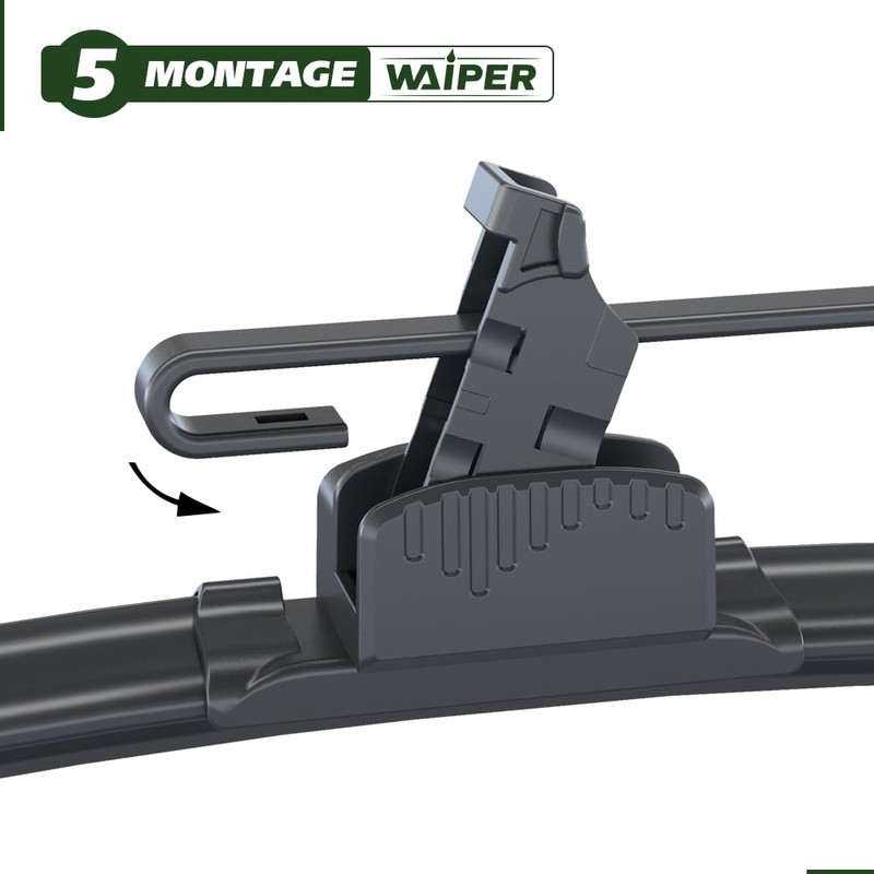 WAIPER Front Windscreen Wipers Compatible with Aixam City (2012 Onwards)