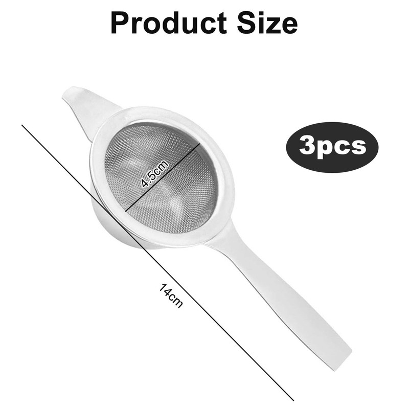 Oiieco Tea Filter, 3 Pcs Stainless Steel Tea Strainer Creative
