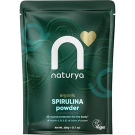 Naturya Organic Spirulina Powder 200g - Superfood Supplement for Energy, Immunity, & Detox – 100% Natural, Nutrient-Rich with High Protein & Iron, Non-GMO, Vegan-Friendly - Resealable Pack