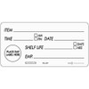 Genware NEV-RSL24R Removable Shelf Life Label, 50 mm x 100