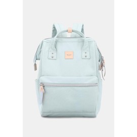 Himawari Water Resistant Canvas Backpack Bag with Side Pockets - Large Size - Color: Sky Blue, Size: One Size