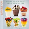 50pack 5.4oz Clear Plastic Dessert Cups with Lids and Spoons